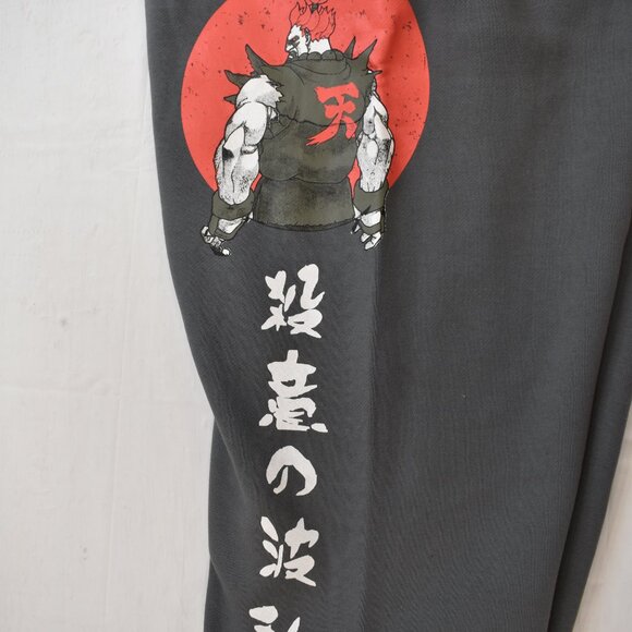 Graph Mens Capcom Street Fighter Akuma Kanji Image Jogger Pants New - Picture 6 of 9